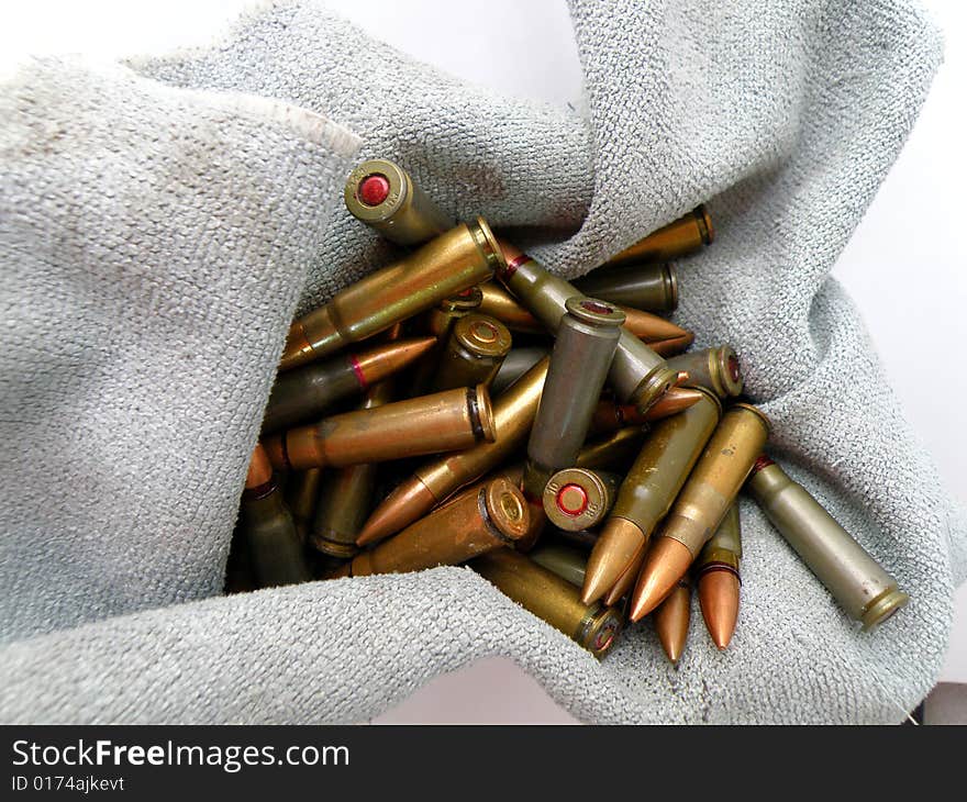 Cartridges of ak 47 7,65 mm on black market