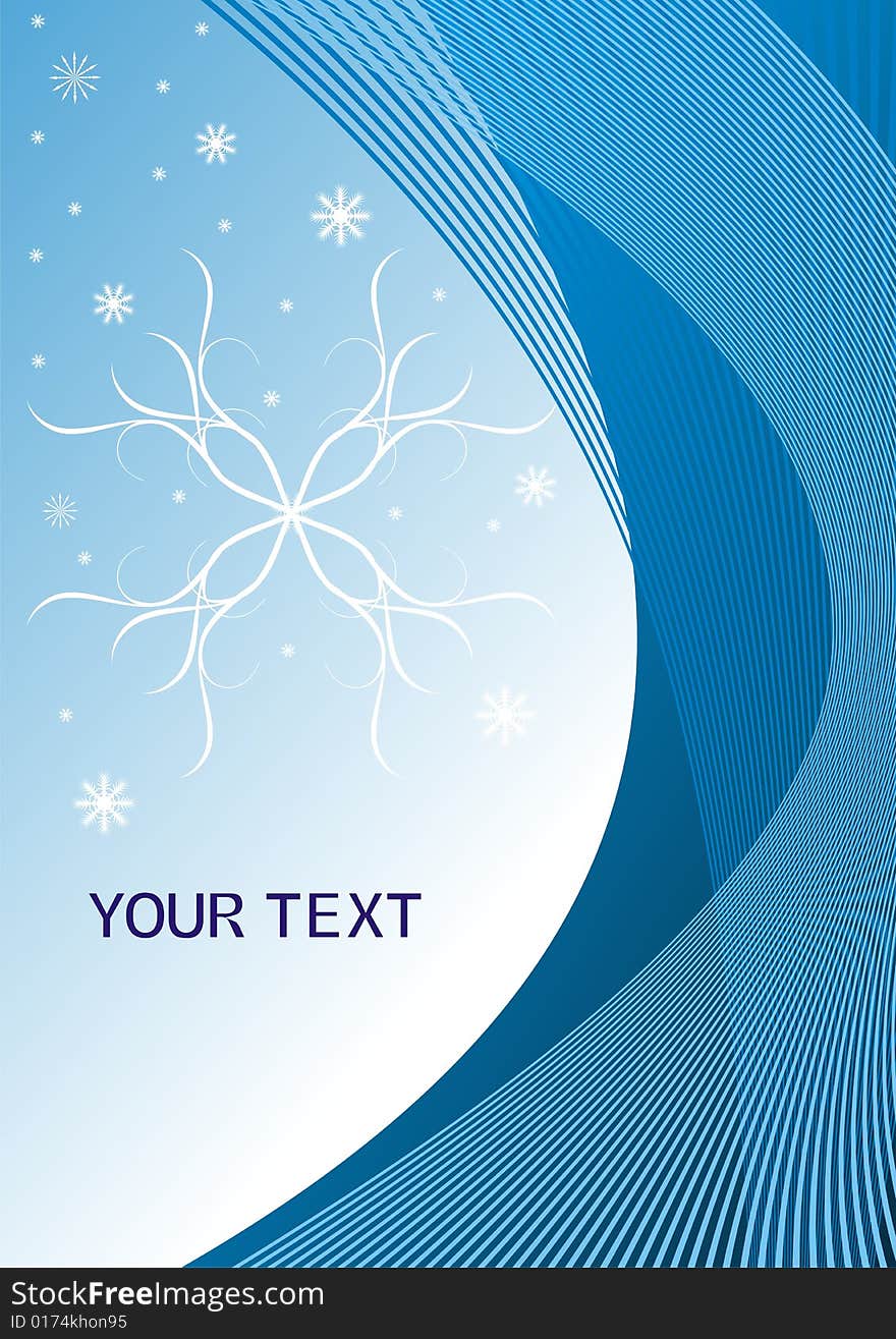 New Years abstract background with snowflakes. New Years abstract background with snowflakes