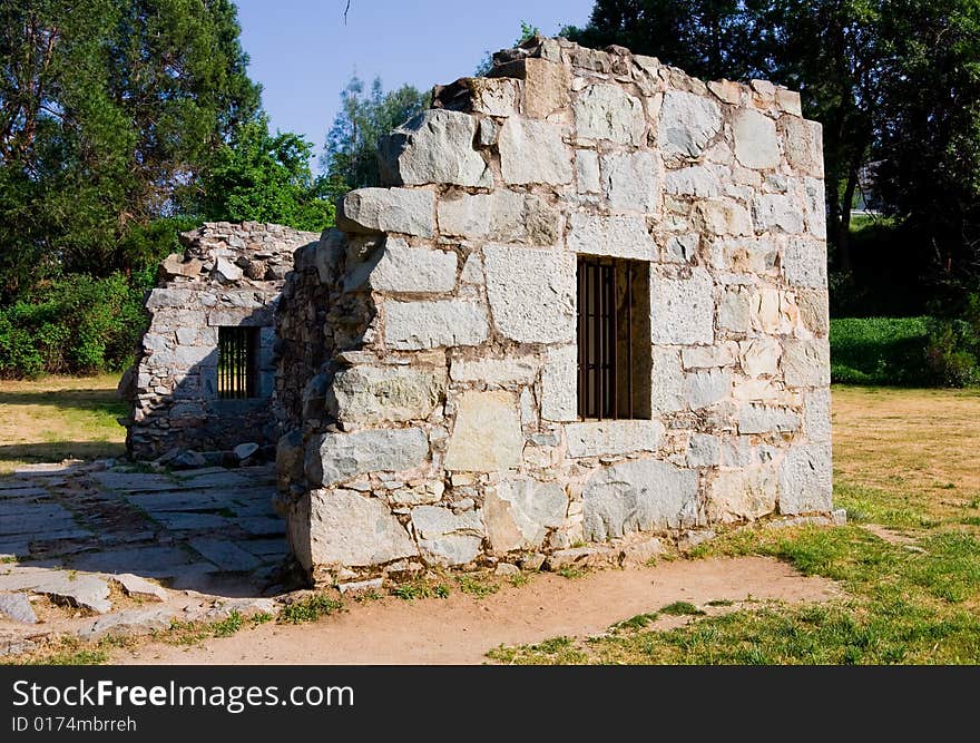 Ruins from old jail in Northern California. Ruins from old jail in Northern California