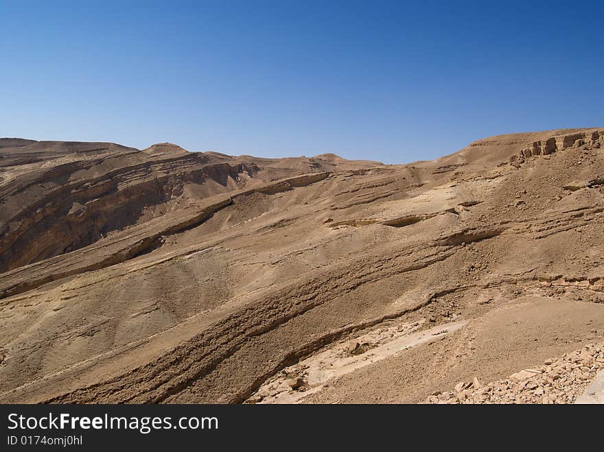 Rough mountains landscape of the Israeli Negev Desert