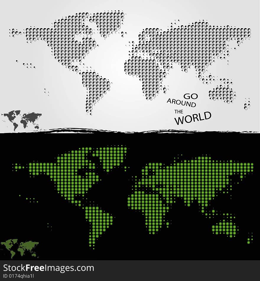 World map - go around the world