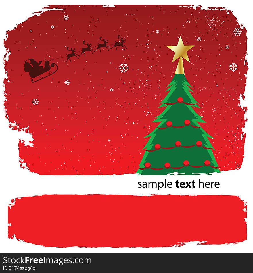 Vector illustration of a christmas tree