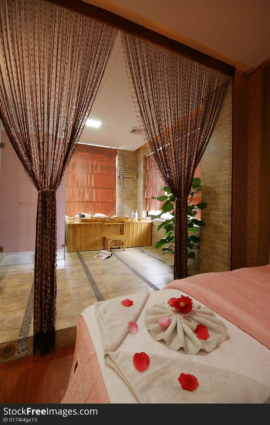 China luxurious decoration of the beauty salon. China luxurious decoration of the beauty salon