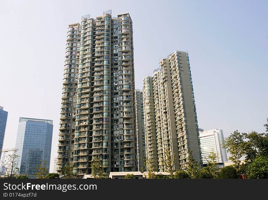 The modern building  in shanghai