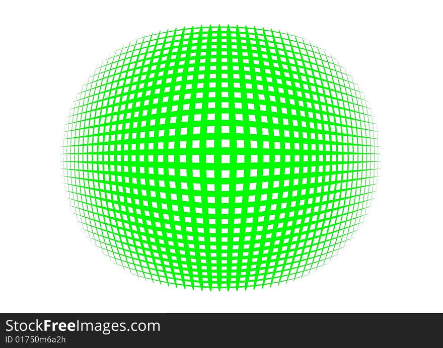 Green ball to like abstract illustration background