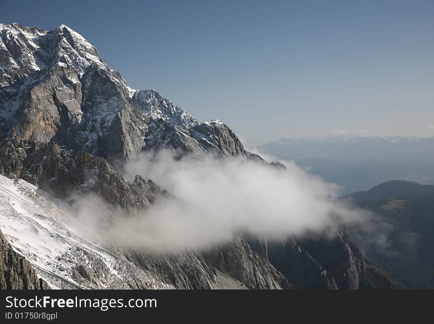 Snow mountain in chinese southwest