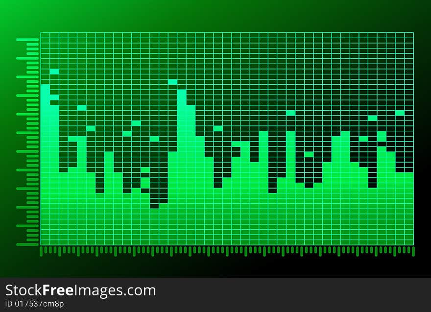 Green eqalizer backgound, vector illustration, AI file included. Green eqalizer backgound, vector illustration, AI file included