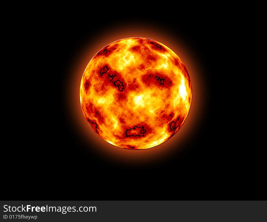 Deep space dieyng sun or planet. Deep space dieyng sun or planet