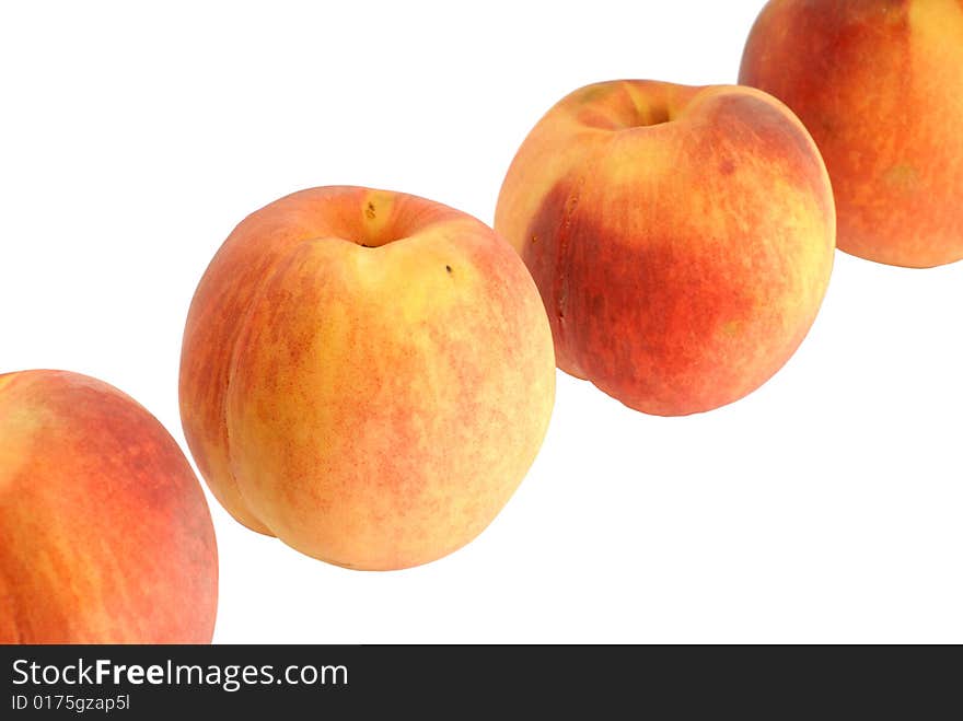 Peach, fruit, appetizing, on white