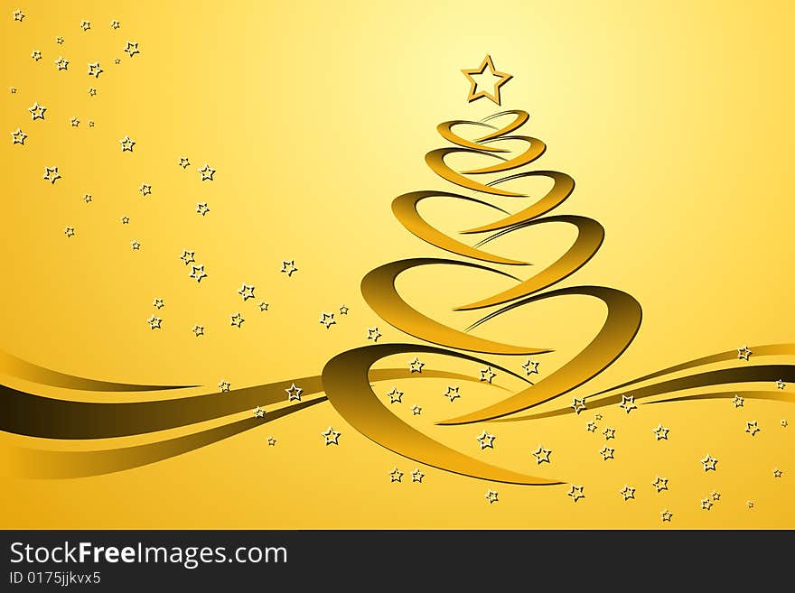 Vector illustration of Christmas Tree