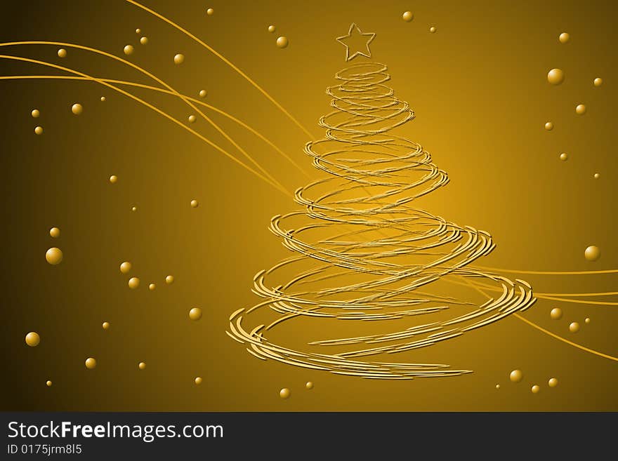 Vector illustration of Christmas Tree