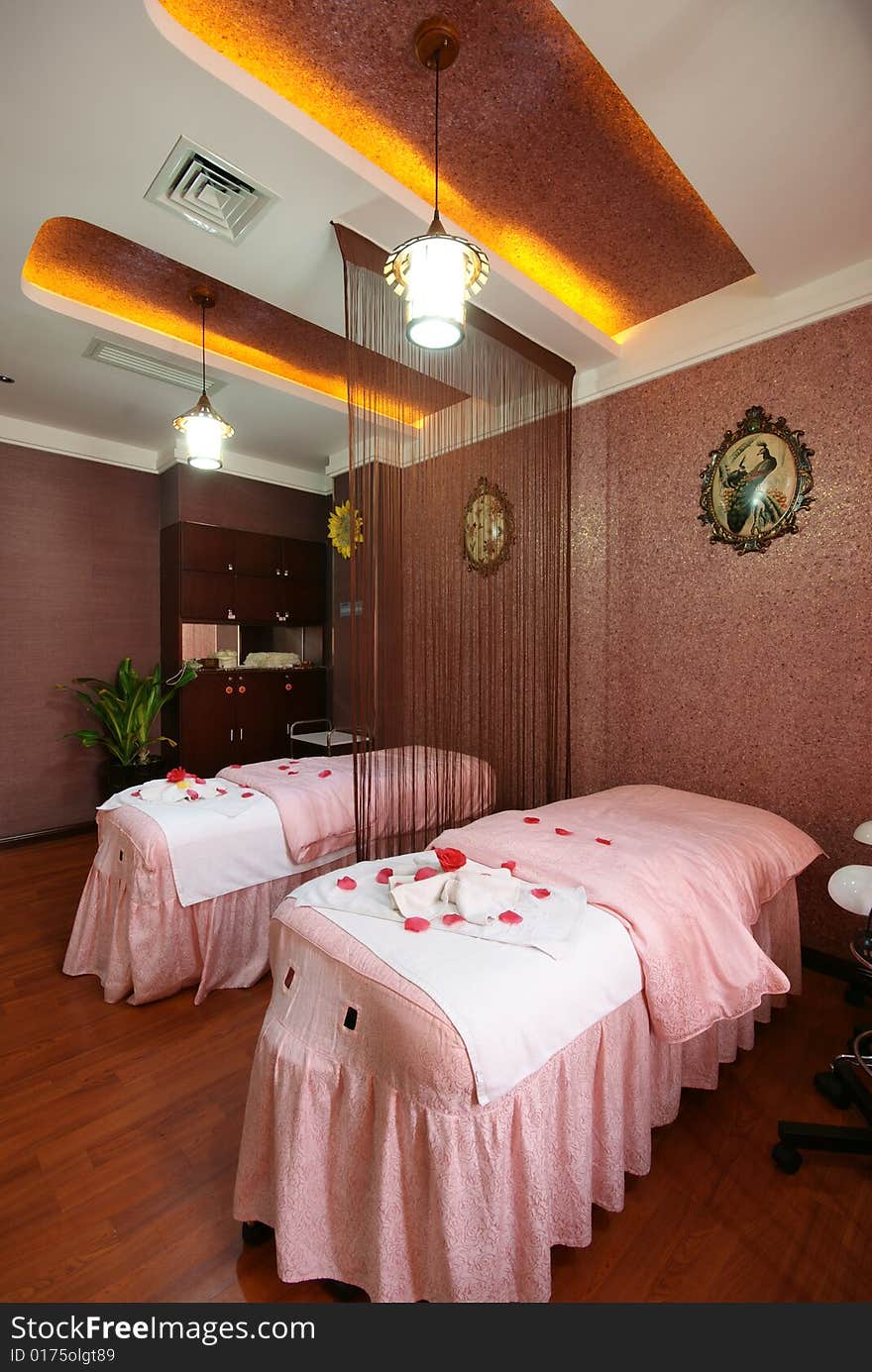 China luxurious decoration of the beauty salon. China luxurious decoration of the beauty salon