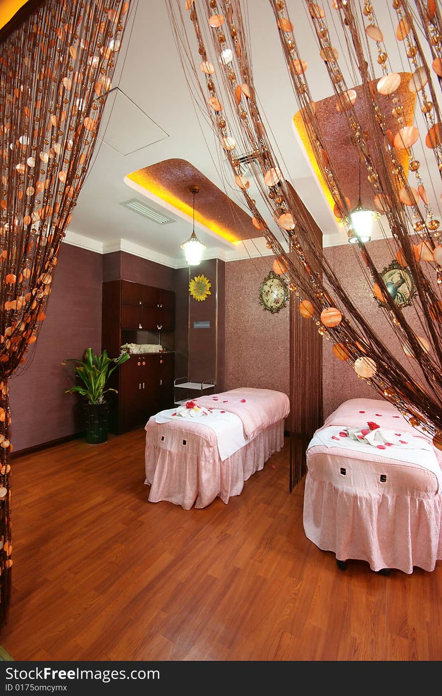 China luxurious decoration of the beauty salon. China luxurious decoration of the beauty salon