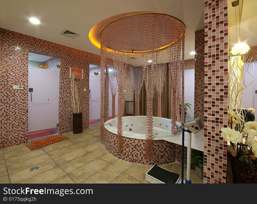 China luxurious decoration of the beauty salon. China luxurious decoration of the beauty salon