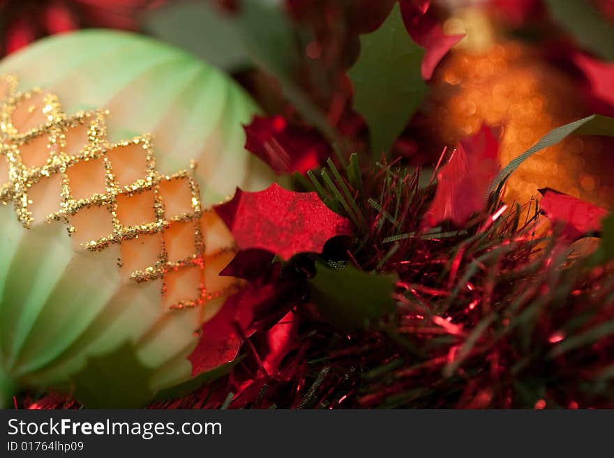 Typical christmas decorations in various locations.