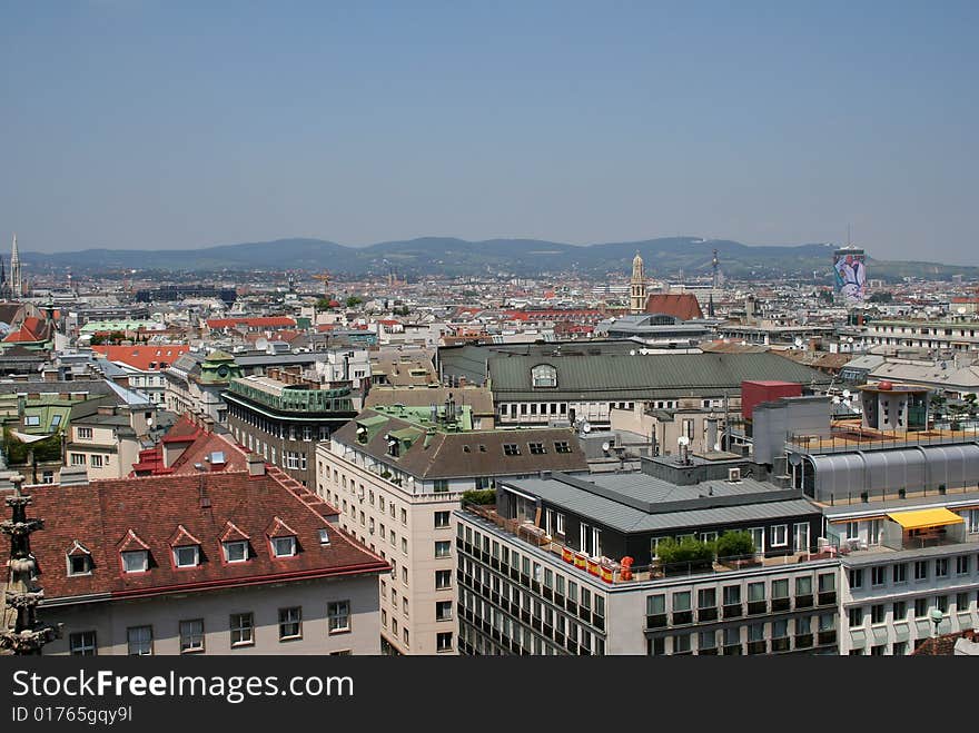 The Vienna view from St Stephens DOM Tower