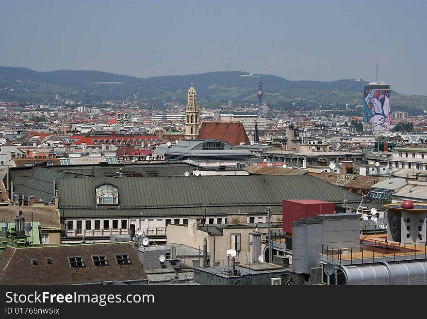 The Vienna view from St Stephens DOM Tower