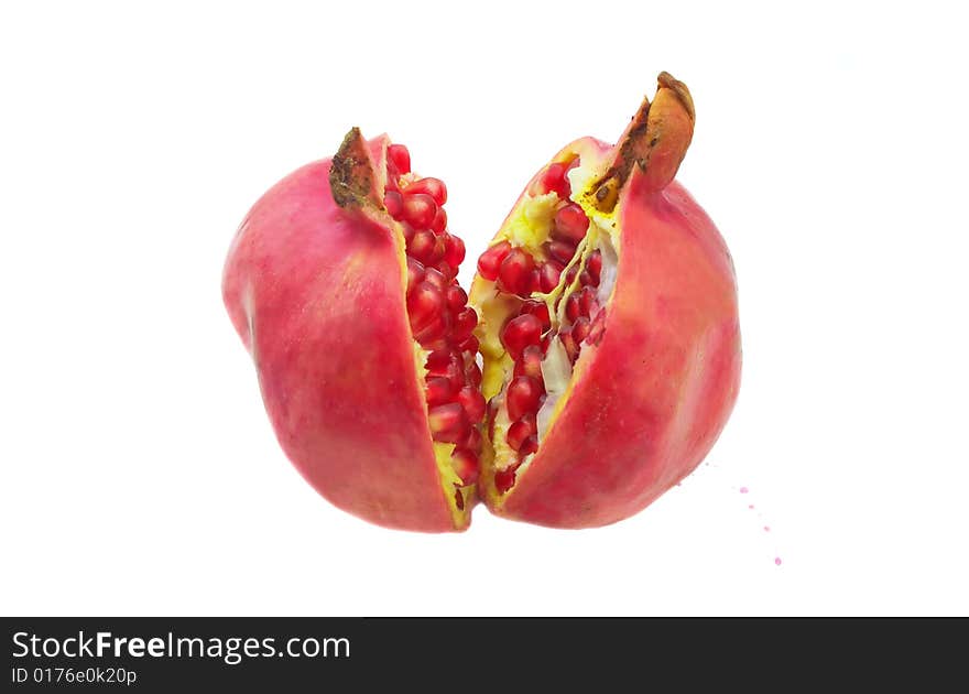 Grenades pomegranate split into two half