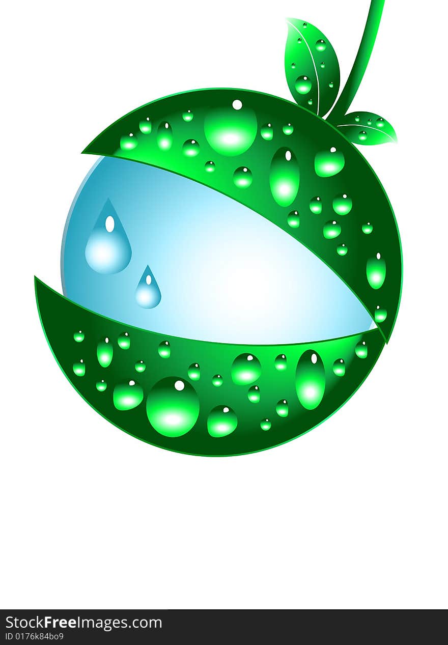 Fresh green vector environment icon. Fresh green vector environment icon.