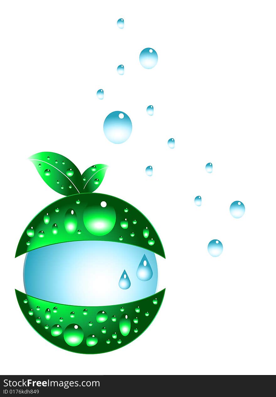 Fresh green vector environment icon. Fresh green vector environment icon.