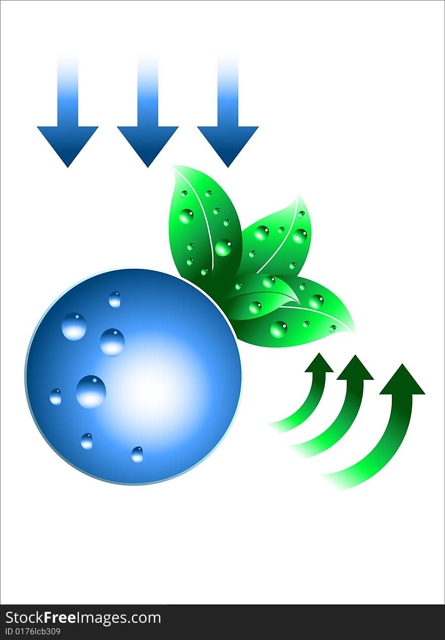 Fresh green vector environment icon. Fresh green vector environment icon.