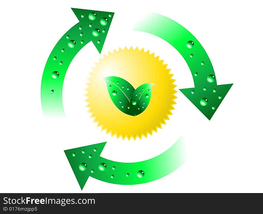 Fresh green vector environment icon. Fresh green vector environment icon.