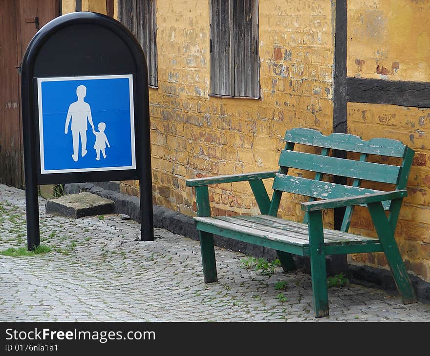 Wooden bench