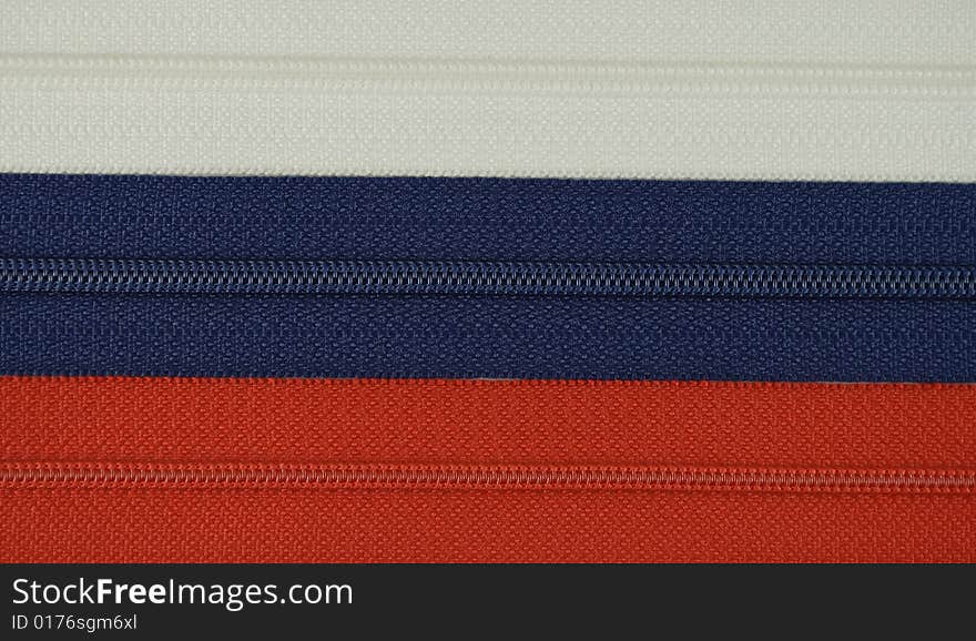 Coloured zipper