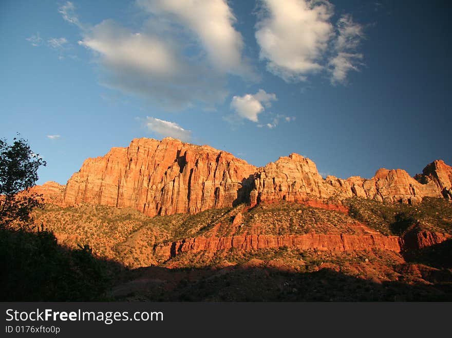 Zion Rocks and Clouds