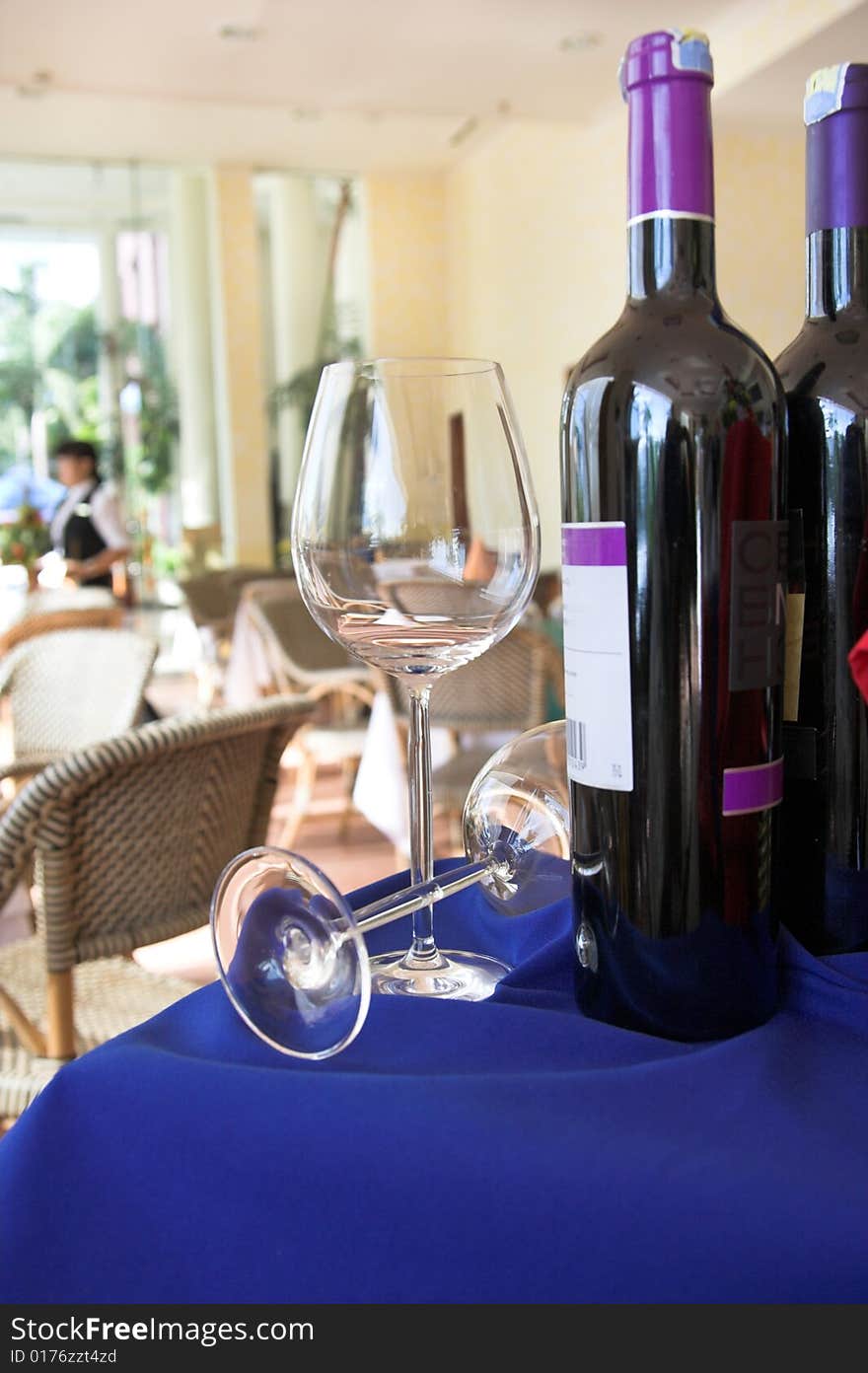 Photograph of wines market at hotel restaurant