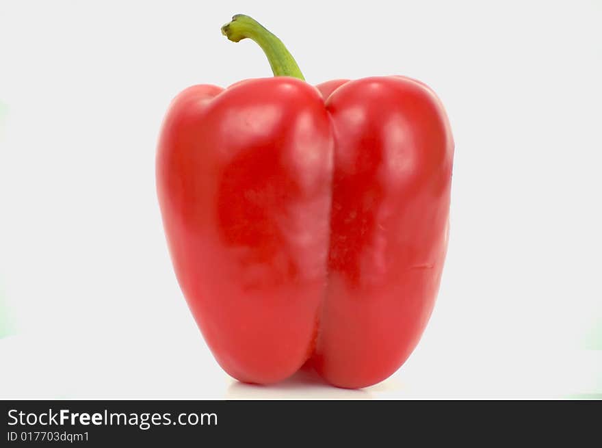 A red pepper isolated on white