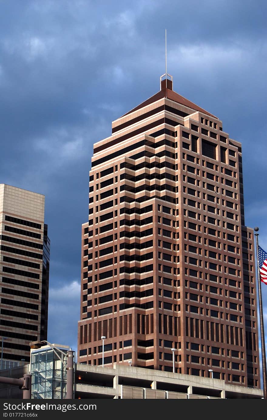 This is a shot of a building in the financial district in Columbus, Ohio. This is a shot of a building in the financial district in Columbus, Ohio.