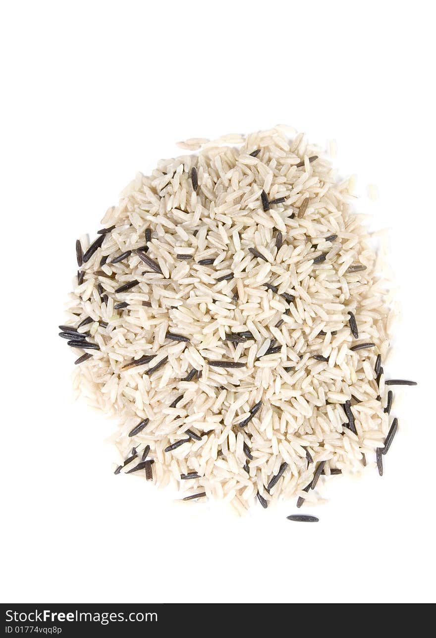 White and brown rice