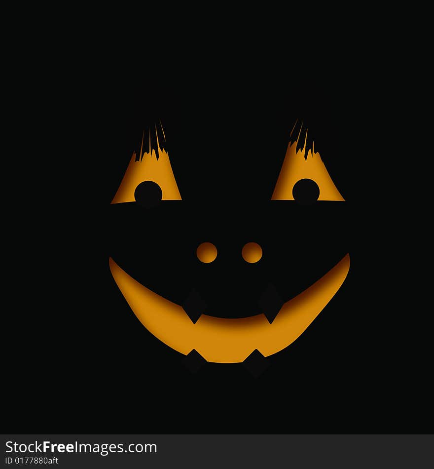 Halloween face cutout