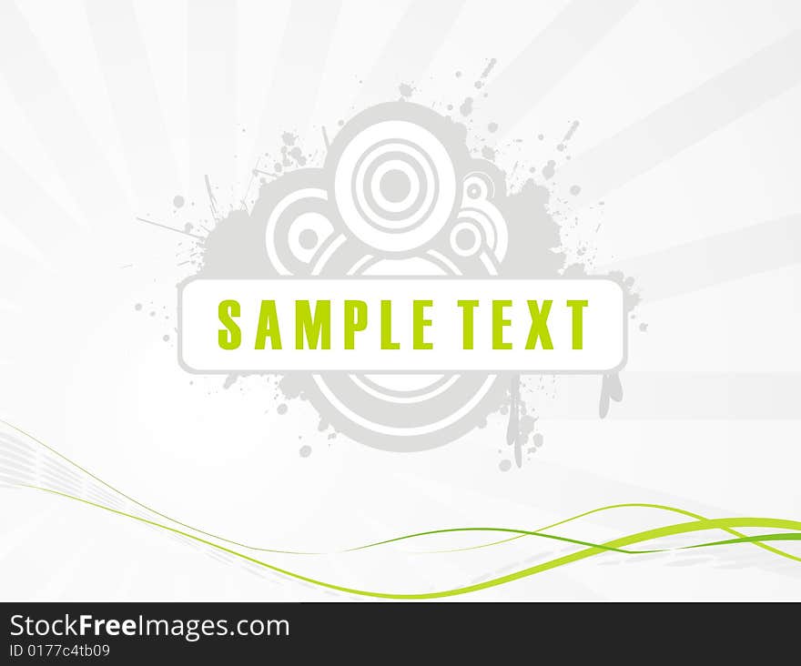 Grunge with sample text and wave. Grunge with sample text and wave