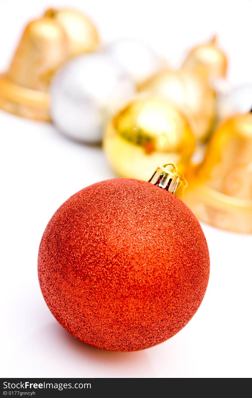 Christmas decoration set on a white background