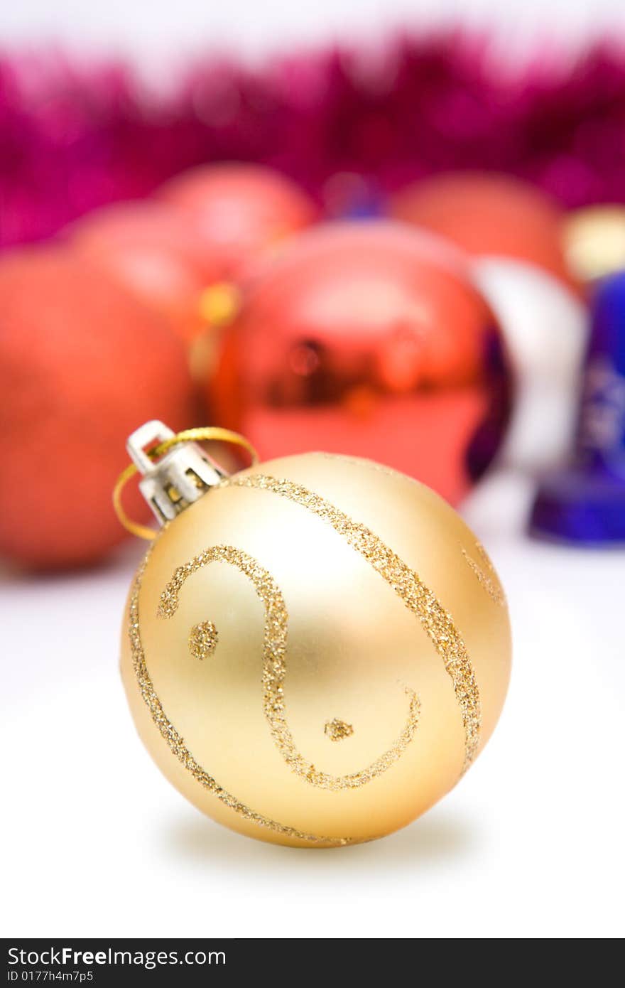 Christmas decoration set on a white background