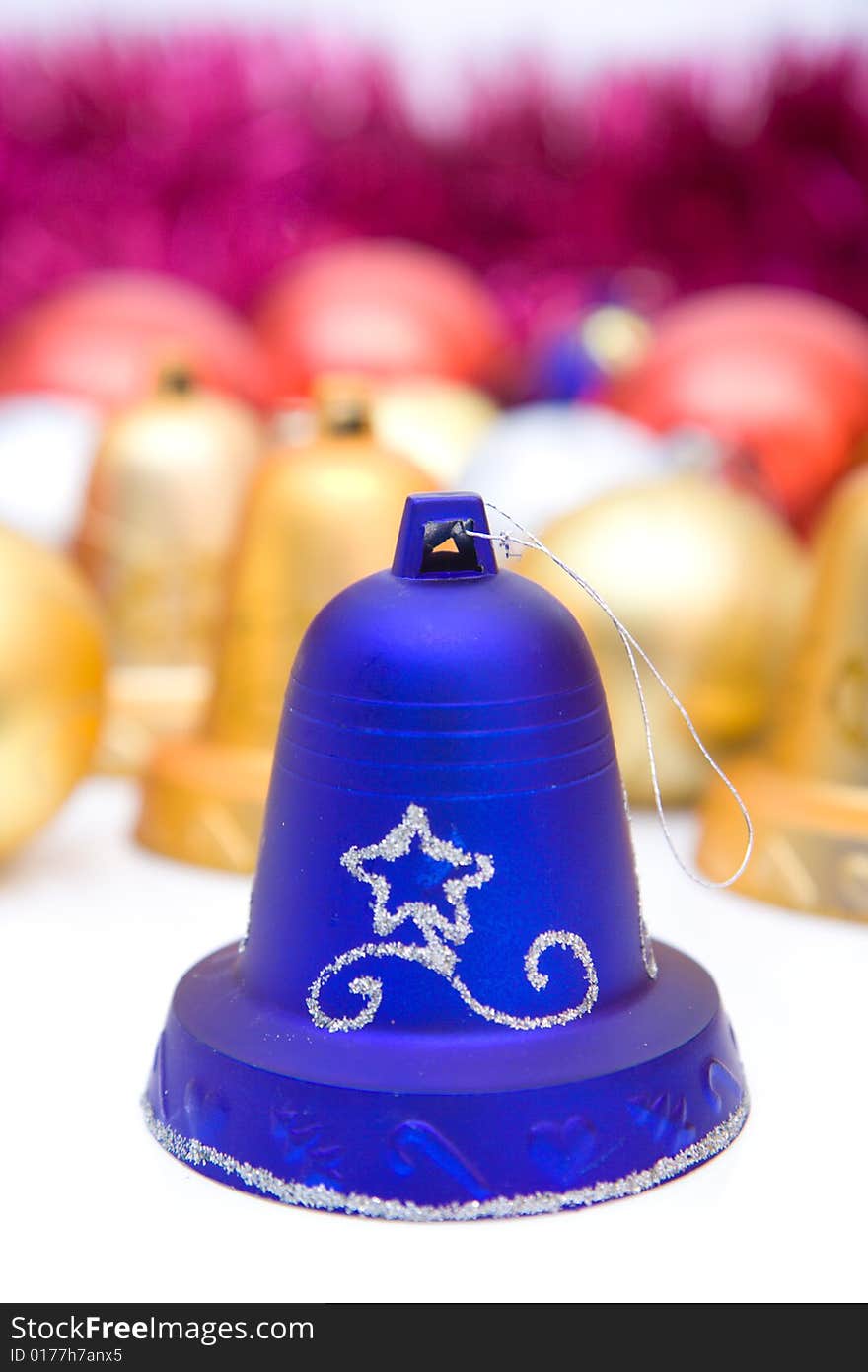 Christmas decoration set on a white background