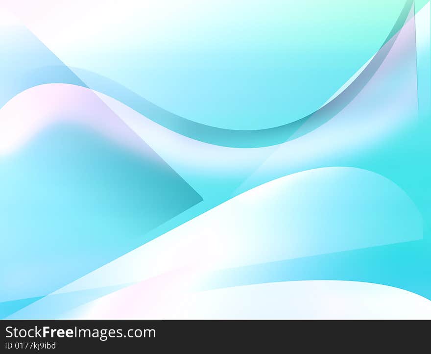 Abstract blue background with corners and curves