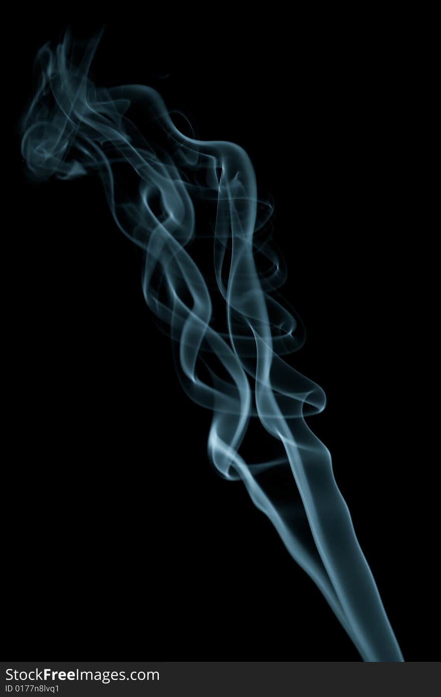 Smoke isolated on black