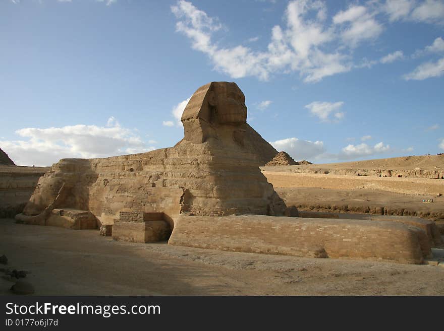 Egyptian sphinx is the world's most famous cultural heritage, which represents the ancient civilization.