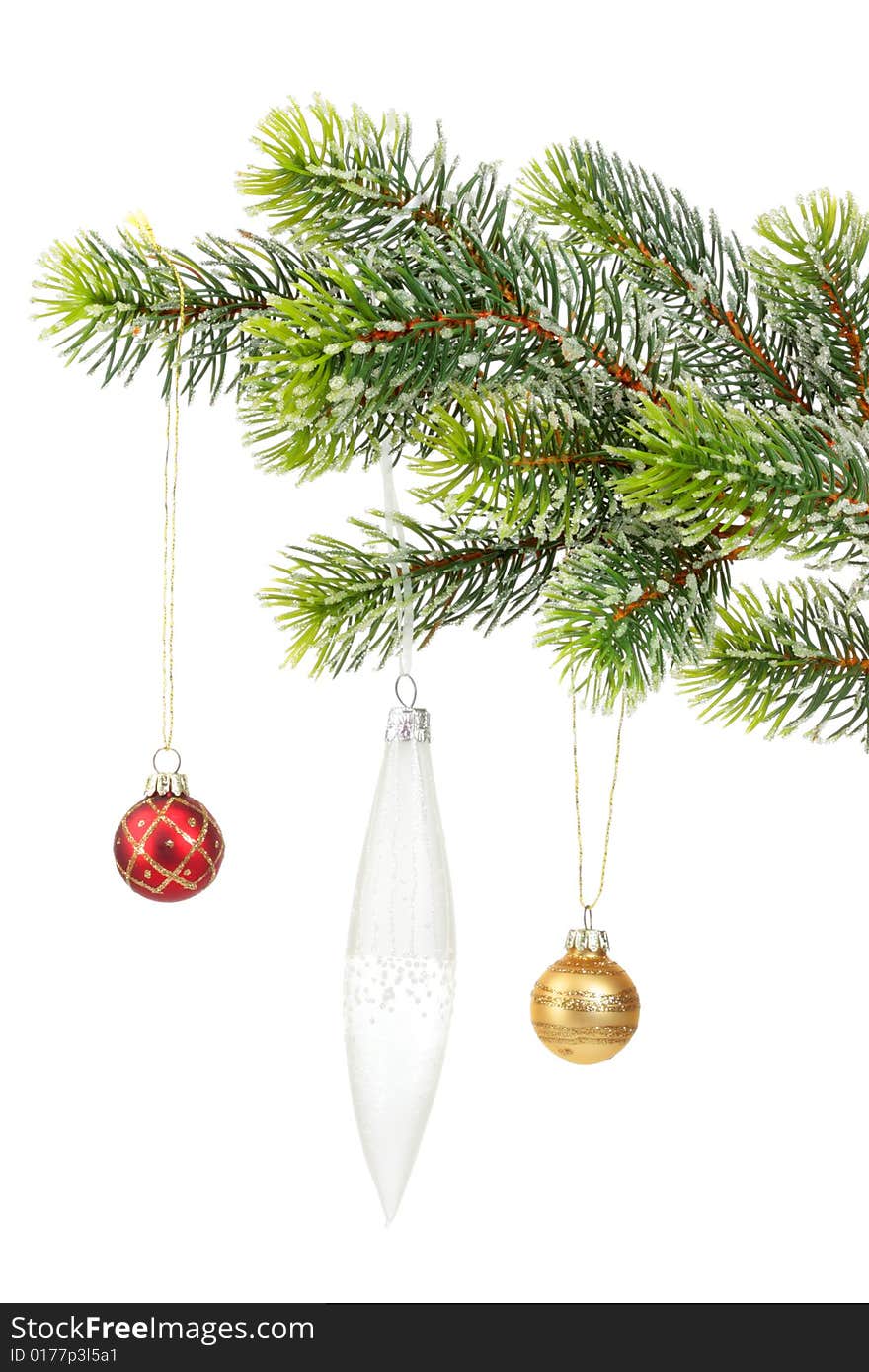 Christmas decoration on a white background. Christmas decoration on a white background.