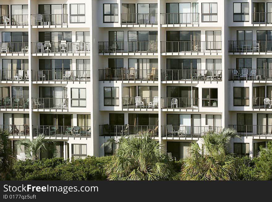 Apartment, condo, or hotel balconies