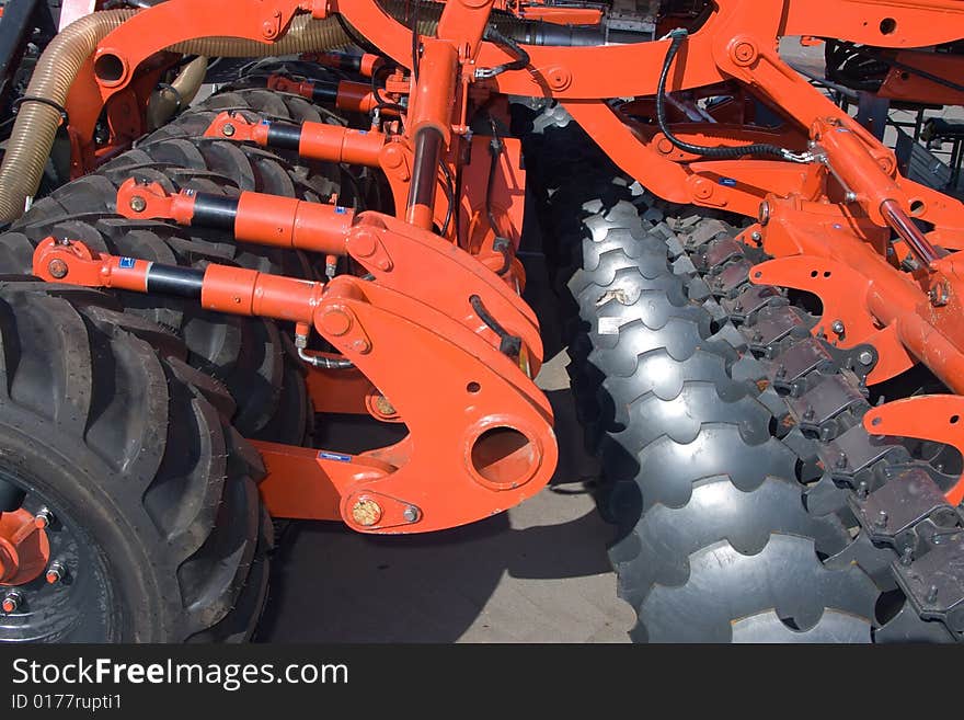 Fragment of an agricultural harvest combine