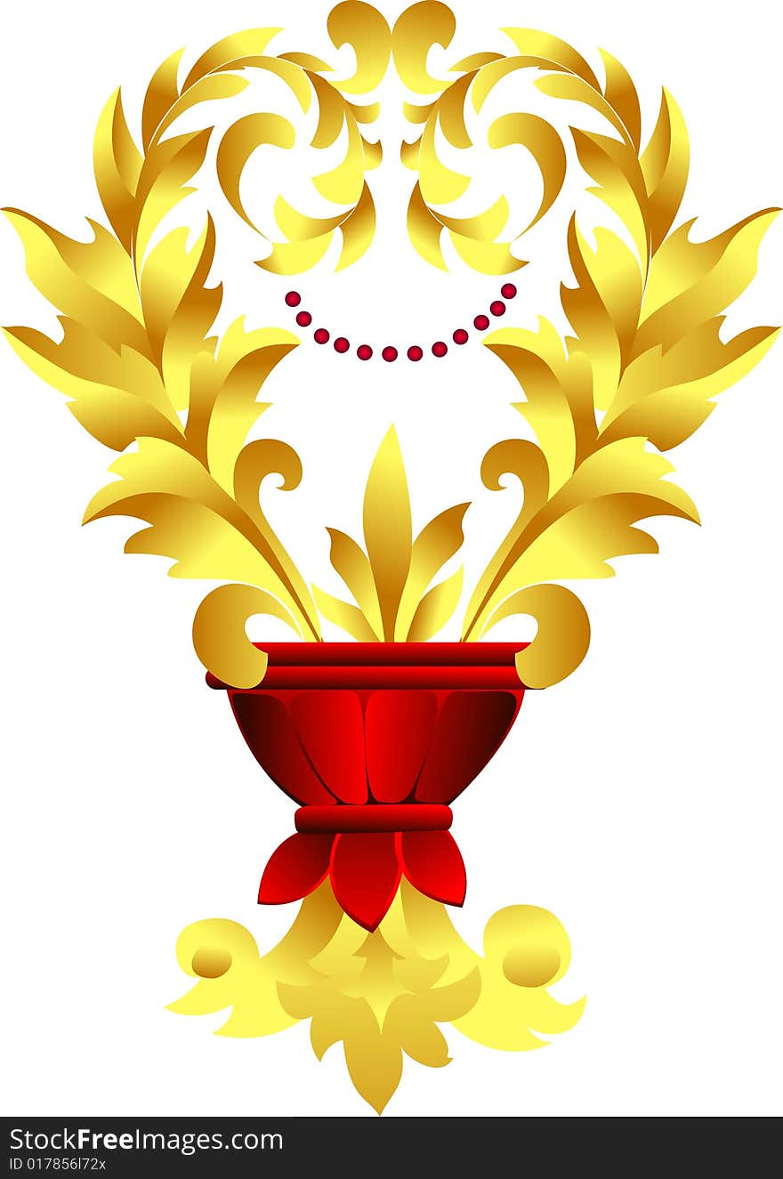 Vector gold decor