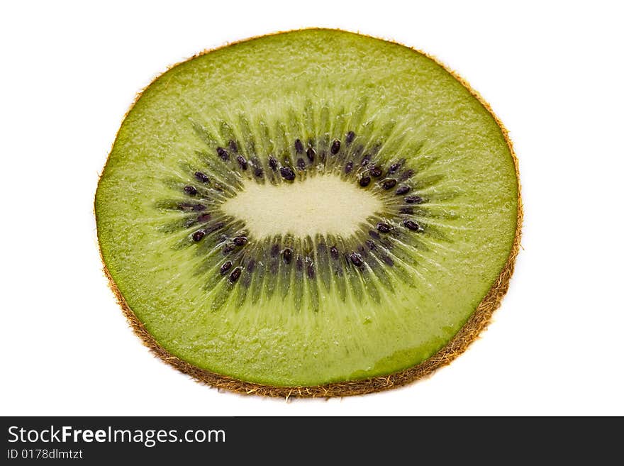 Ripe kiwi isolated on white