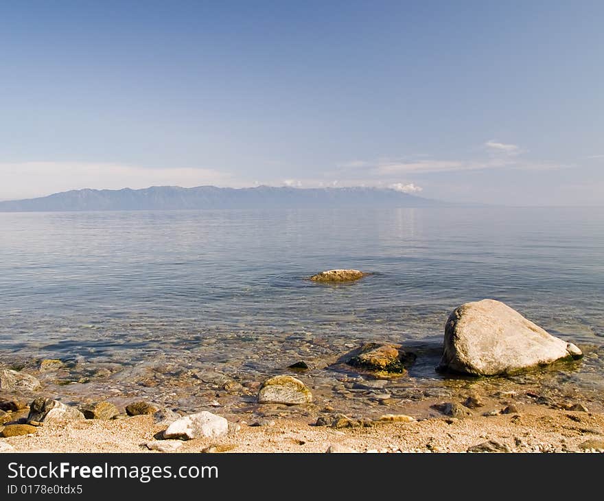 Summer landscape at the Baikal lake in Siberia. Summer landscape at the Baikal lake in Siberia