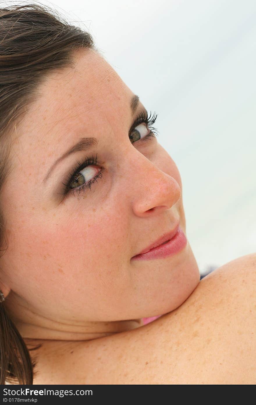 Brunette headshot upclose