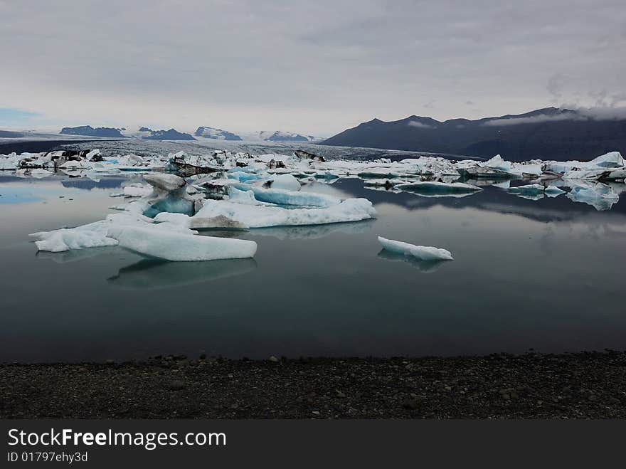 Iceberg in 'ice lagoon' bay, located at jokulsarlon bay in iceland. Iceberg in 'ice lagoon' bay, located at jokulsarlon bay in iceland