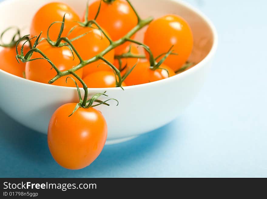 Yellow Cherry Tomatoes in Bowl